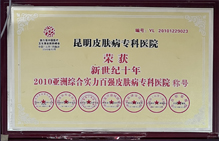 2010亞洲綜合實(shí)力百強(qiáng)皮膚病專科醫(yī)院